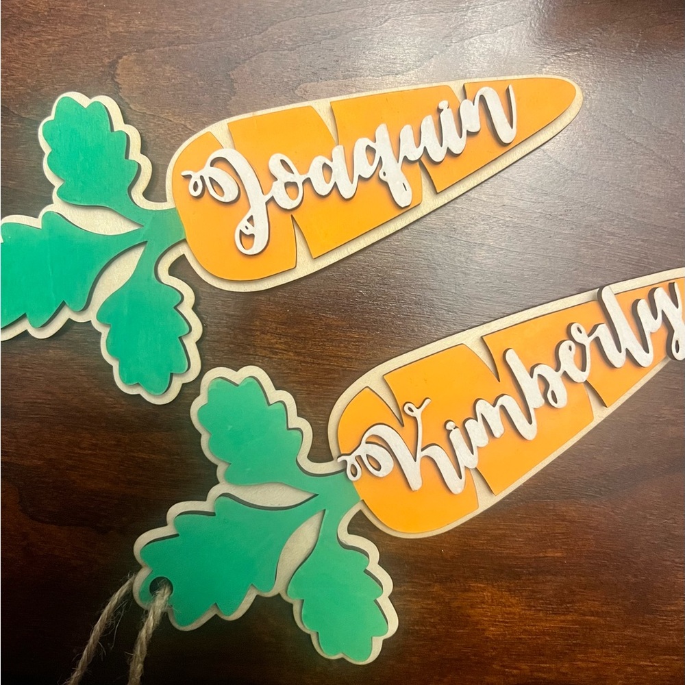 Personalized EASTER Carrot Name Tags